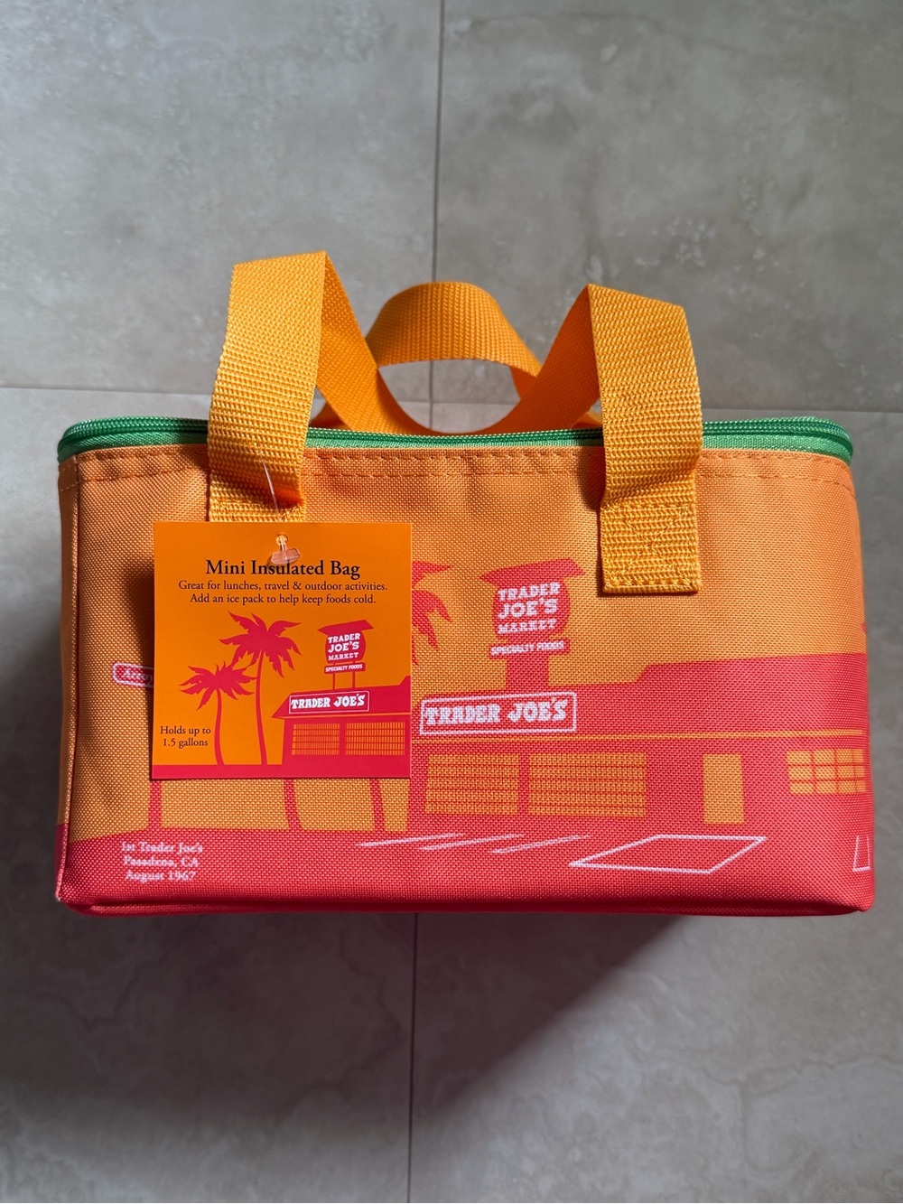 Trader Joe's Orange and Red Mini Insulated Bag